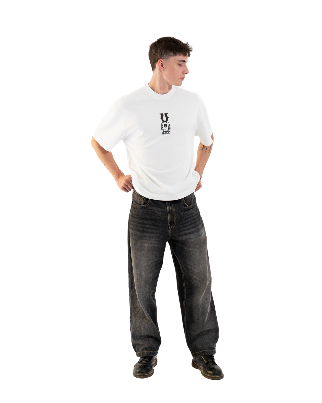 Unheevn Logo Face Tee White