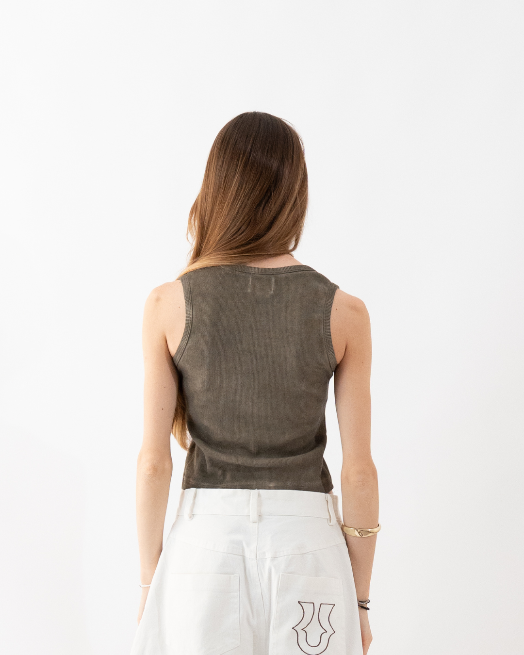 Unheevn Washed Brown Tank Top