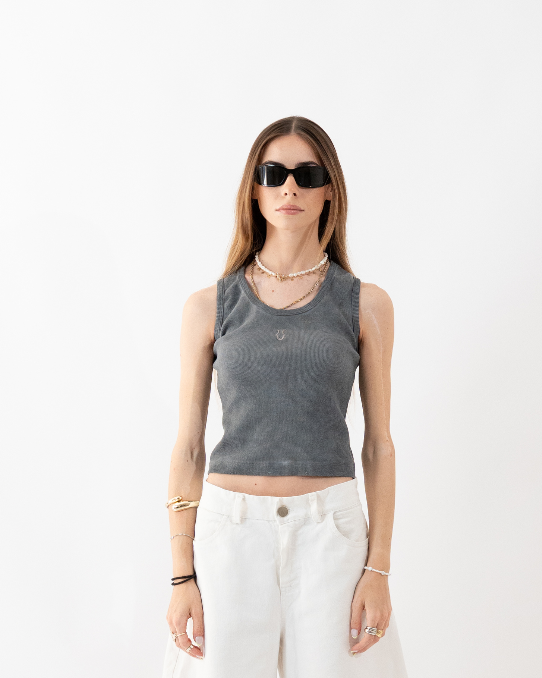 Unheevn Washed Grey Tank Top