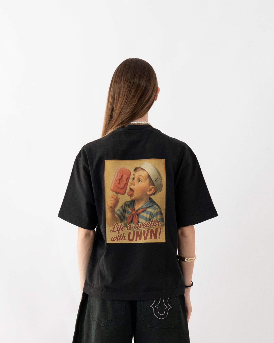 Unheevn Logo Popsicle Tee Black