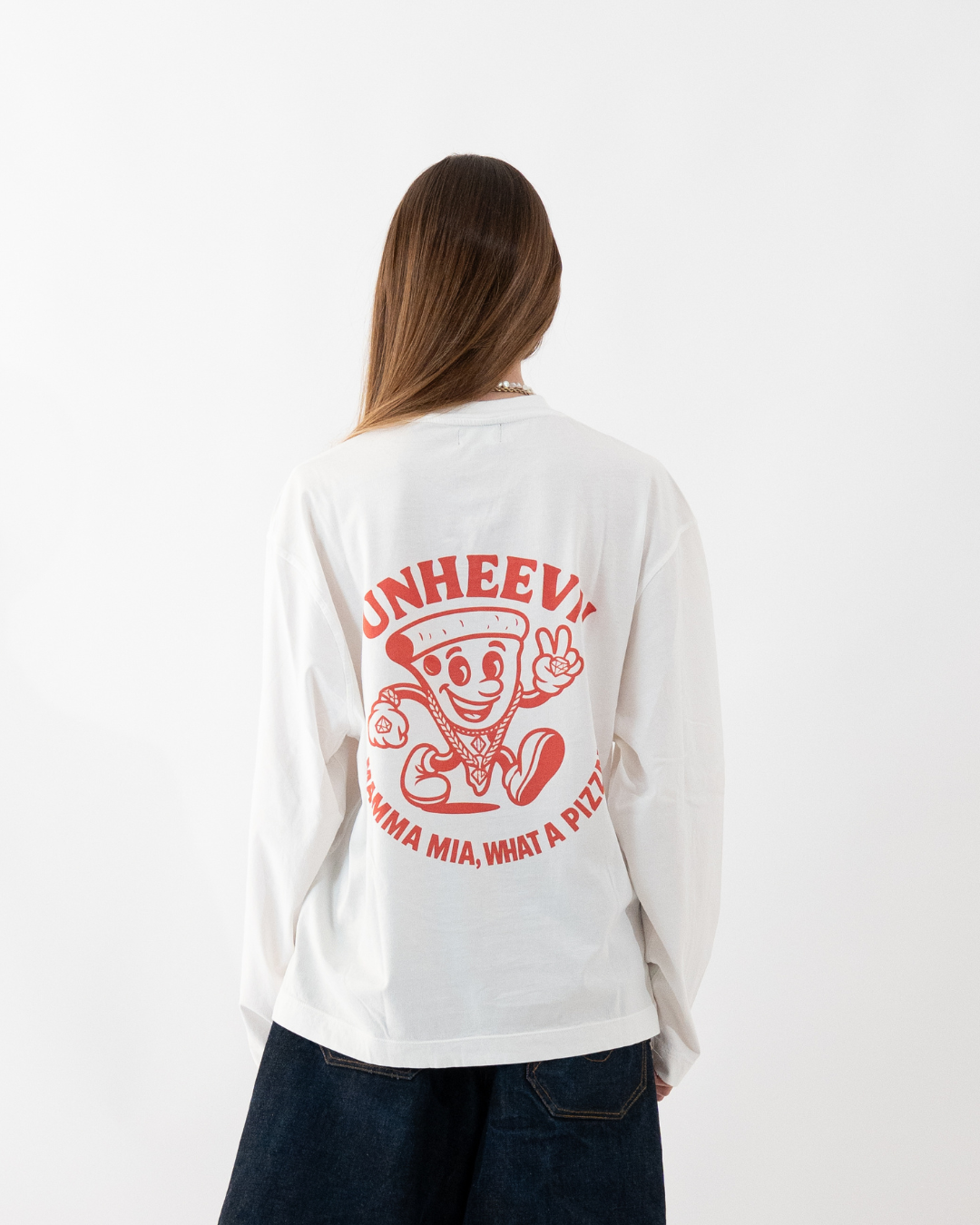 Unheevn Pizza Long Sleeve White