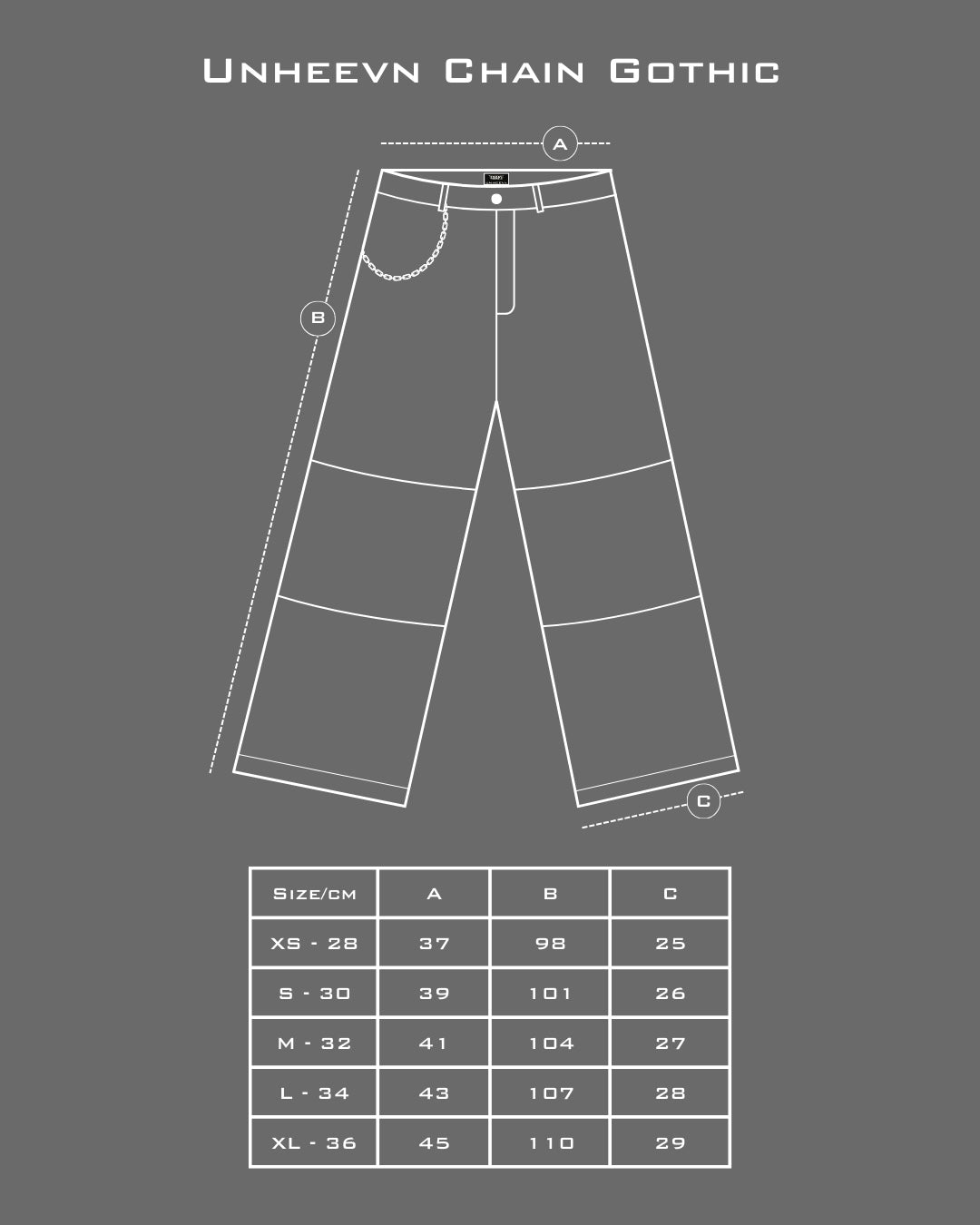 Unheevn Double Knee Chain Gothic Ivory