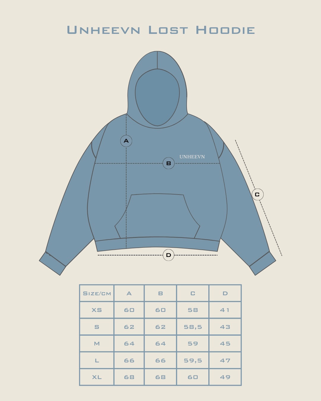 Unheevn Lost Hoodie Washed Brown