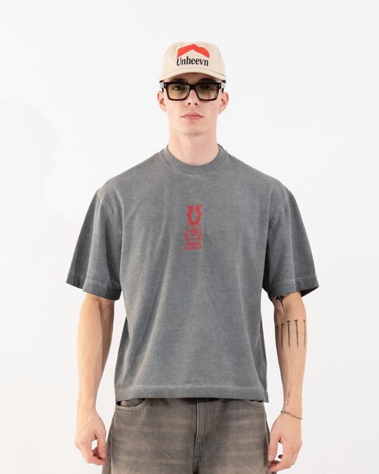 Unheevn Logo Face Tee Grey