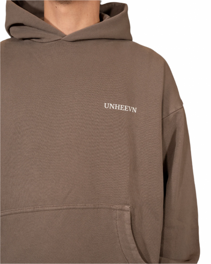 Unheevn Lost Hoodie Washed Brown