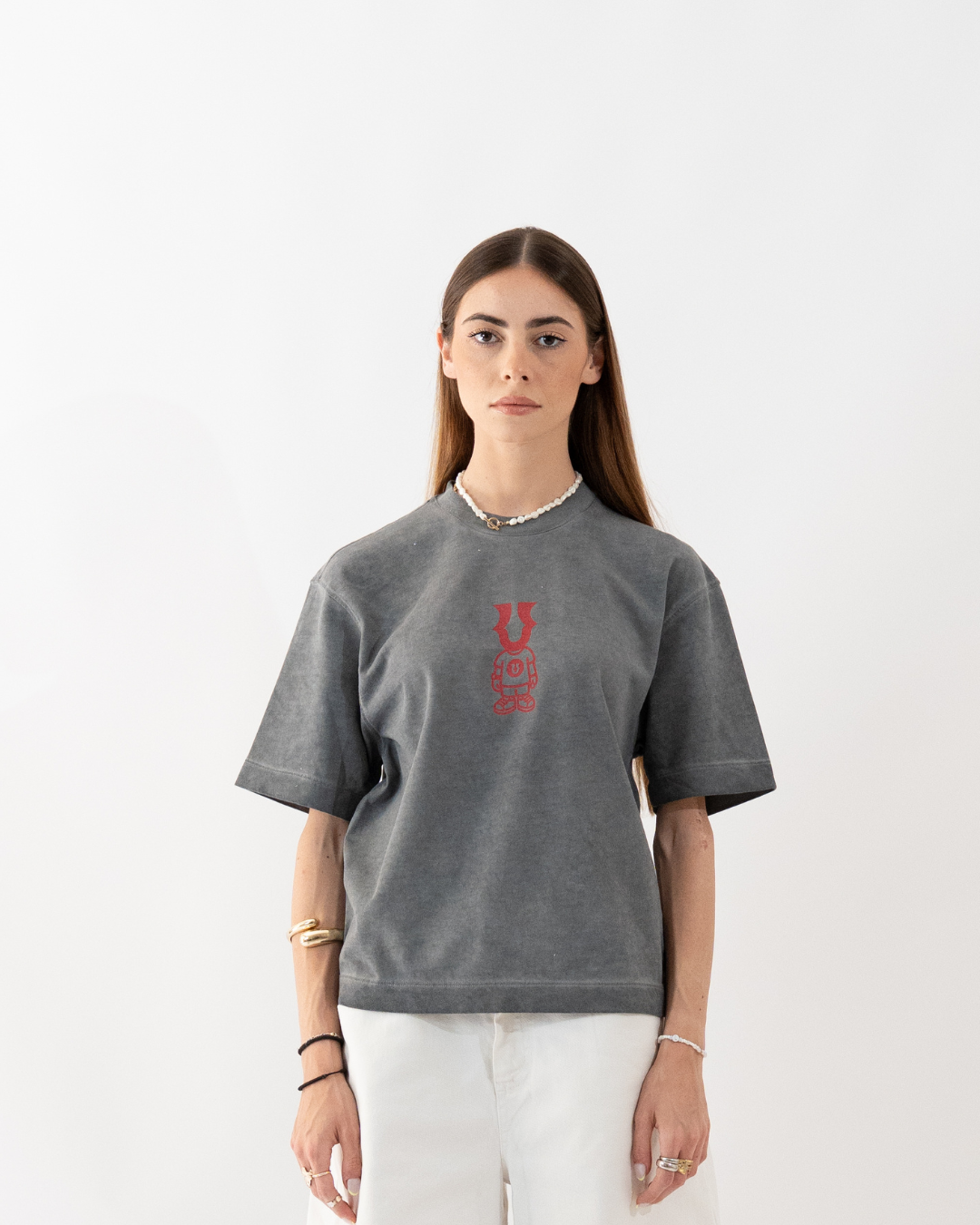 Unheevn Logo Face Tee Grey