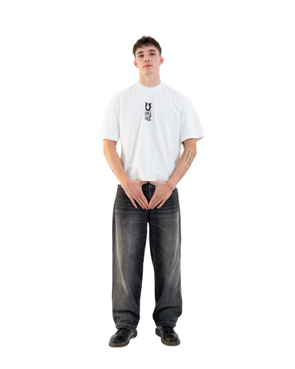 Unheevn Logo Face Tee White
