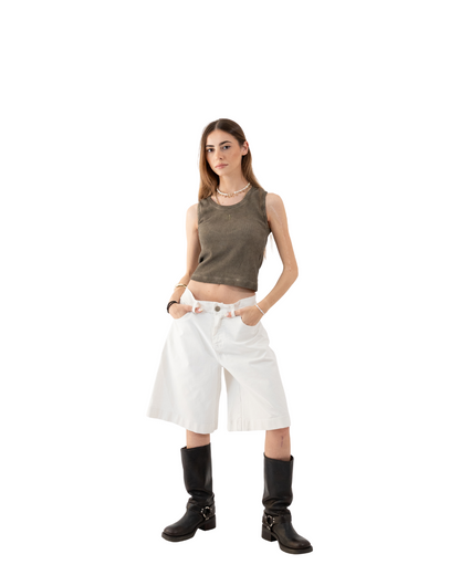 Unheevn Washed Brown Tank Top