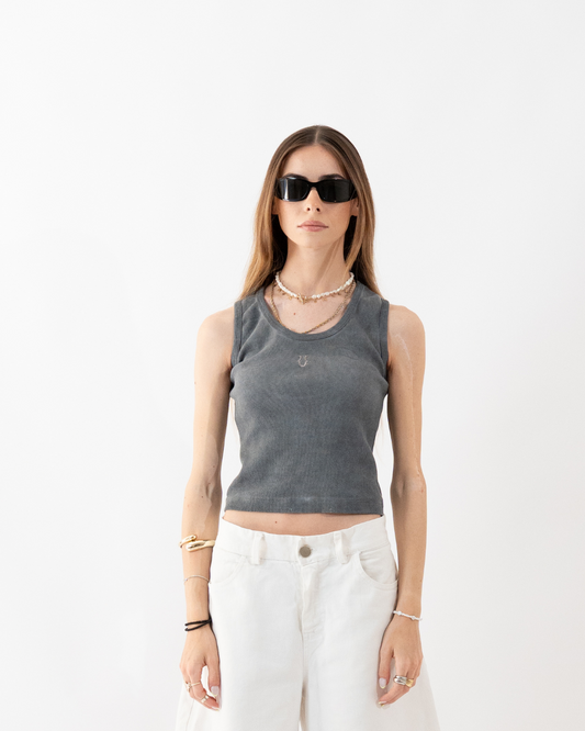 Unheevn Washed Grey Tank Top