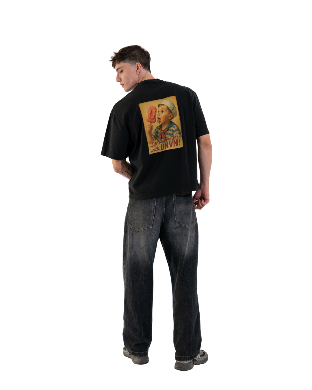 Unheevn Logo Popsicle Tee Black