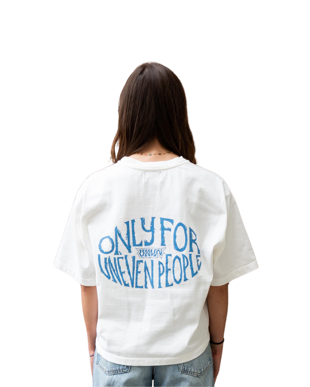Unheevn Cropped Tee Bone White