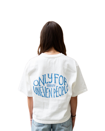 Unheevn Cropped Tee Bone White