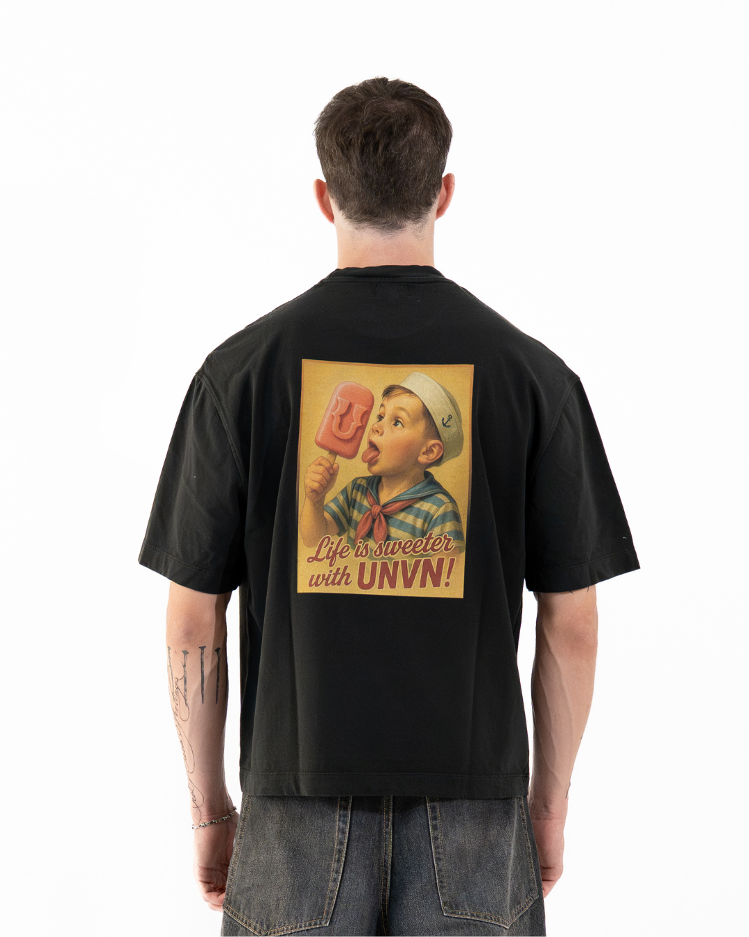 Unheevn Logo Popsicle Tee Black