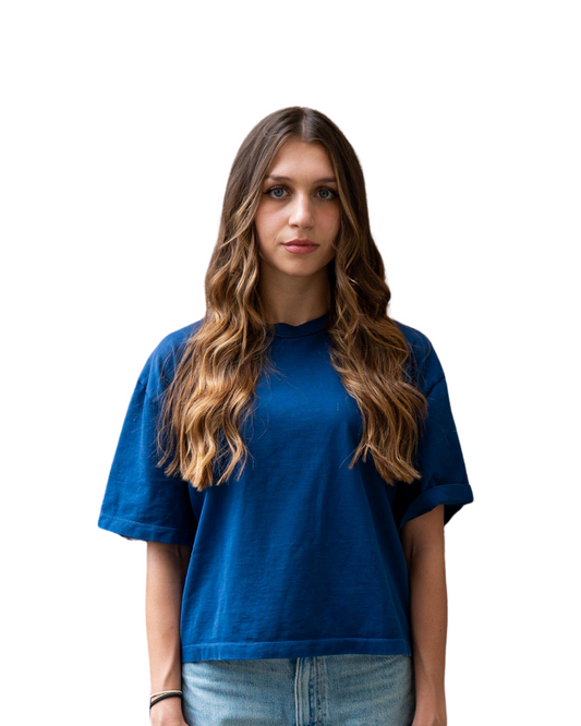 Unheevn Cropped Tee Washed Blue