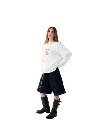 Unheevn Pizza Long Sleeve White