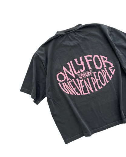 Unheevn Cropped Tee Washed Black